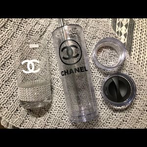 Chanel glass cup and tumbler